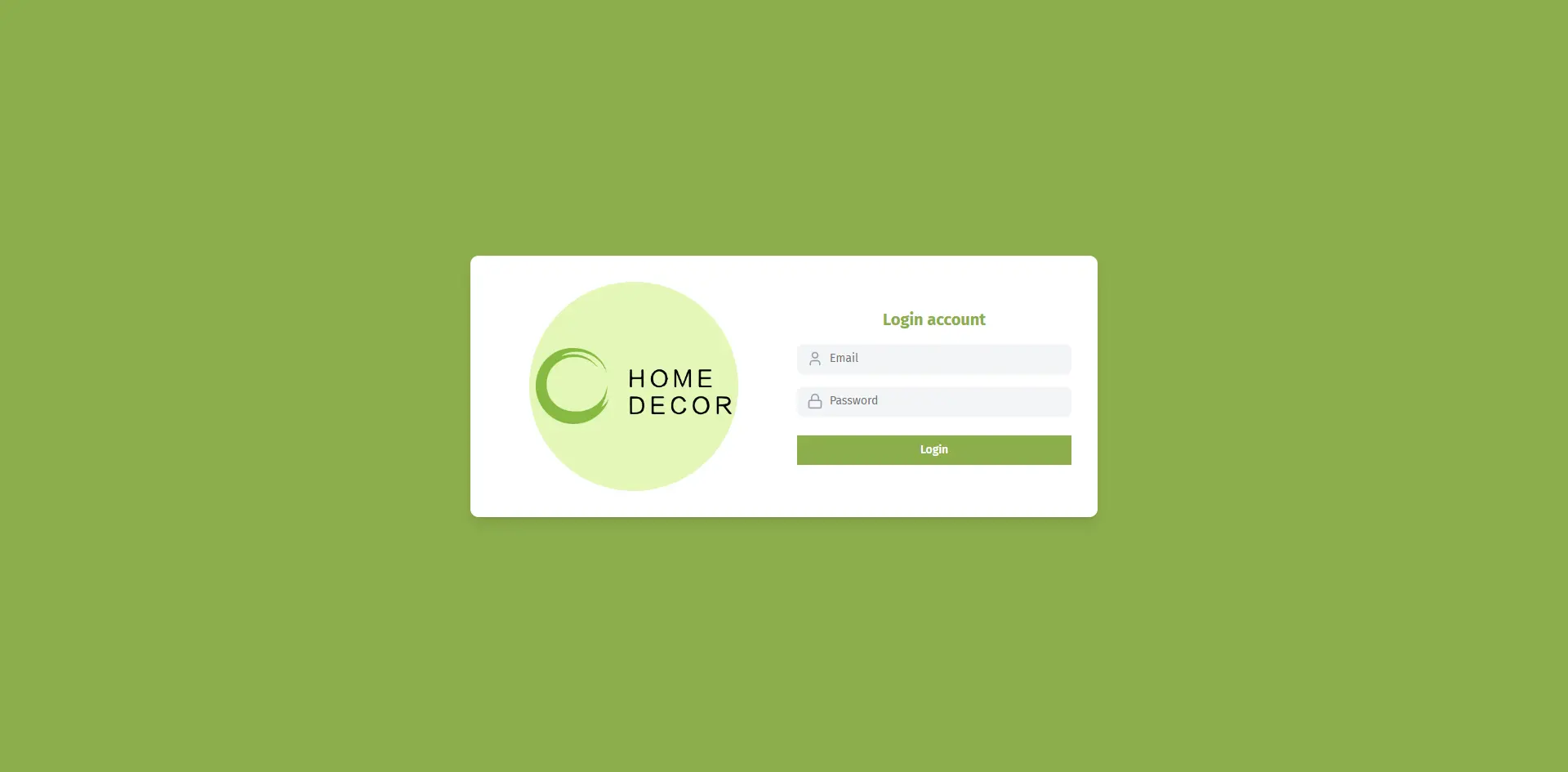 Home Decor CRM Dashboard