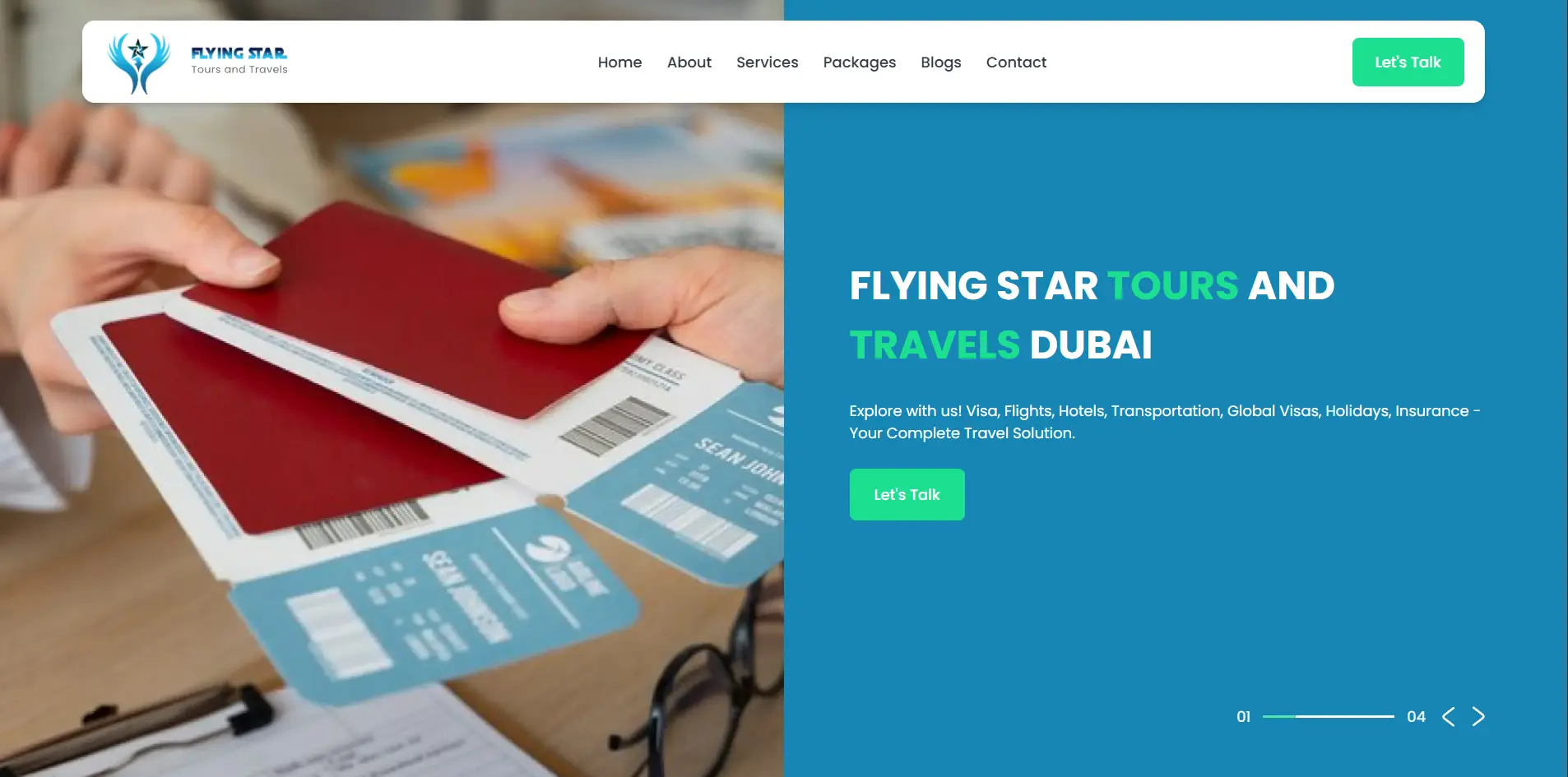 Flying Star Travel and Tourism project visual