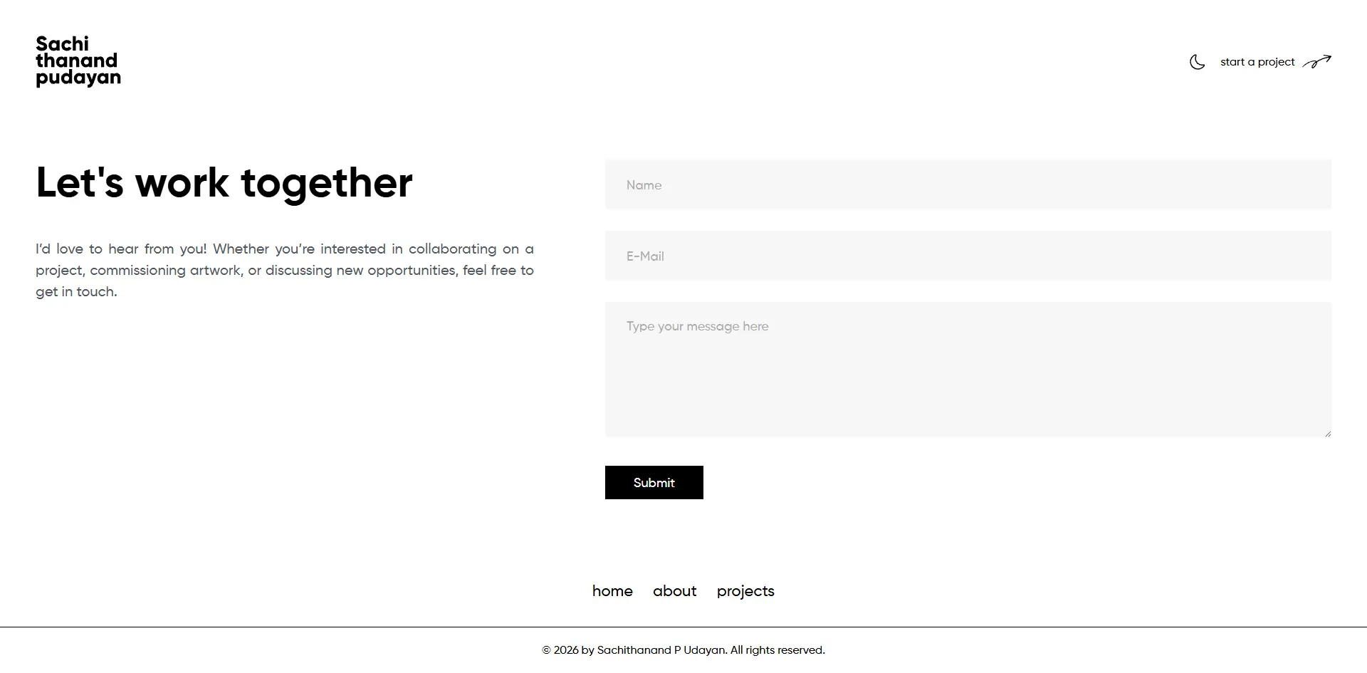 Architect Portfolio Website interface 3